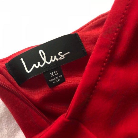 red off the shoulder dress - Picture 2 of 2